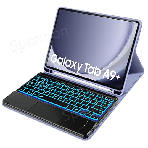 For Samsung Galaxy Tab A9+ A8 S9 FE S8 S7 Backlit w/Touchpad Keyboard Case Mouse - Picture 42 of 59