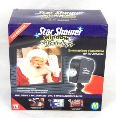 Star Shower Window Wonderland Weihnachtsbeleuchtung + Halloween mit je 6 Motive