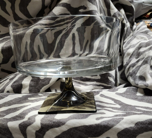 Ensaladera grande rara con patas transparentes MCM Rosenthal cristal lineal con base de humo - Imagen 4 de 6