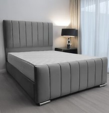 Clarance  Crush Velvet Beds  Ottoman Gas Lift Storage Bed Frame  4ft Double King