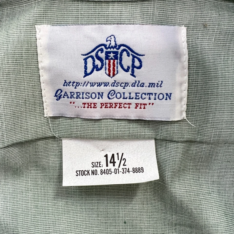 Camisa con botones de escritorio militar manga corta DSCP Garrison Collection para hombre 14,5 Foto 3 de 4