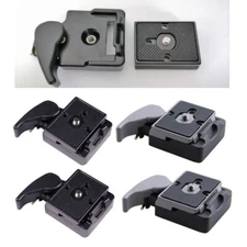 2* Quick Release Clamp Adapter+Plate for Manfrotto 200PL-14 323 RC2 Tripod Z8B8
