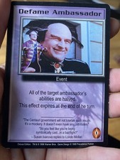 DEFAME AMBASSADOR 1998 DELUXE EDITION BABYLON 5 CCG COLLECTORS CARD NEAR MINT