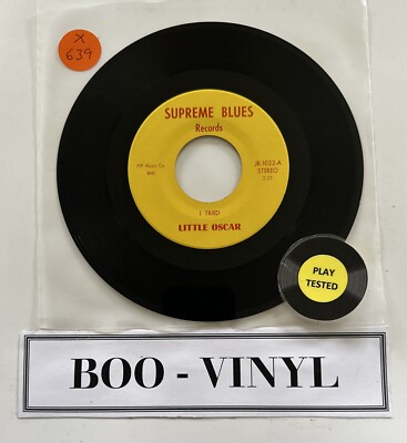 Little Oscar  I Tried/The Message 7  Funk Soul Blues Vinyl Record VG+