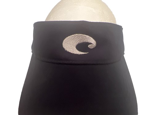 Costa Black Adjustable Visor Hat Surf Fishing Boating Outdoor Embroidered Logo - Picture 3 of 8