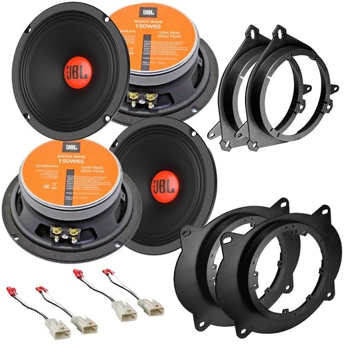 4 JBL 6.5" 300 Watt Midrange Front & Rear Car Speakers for 200720