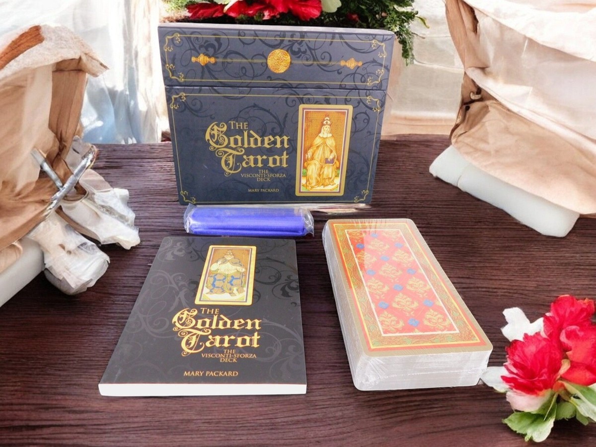 The Golden Tarot: Visconti-Sforza Deck by Mary Packard, New in Box