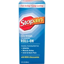 Stopain Extra Strength Pain Relieving Roll-On, 3 fl oz..