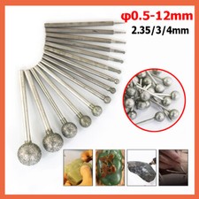 Diamant Fräser Schleifstift 0.5mm-12mm Kugel Diamantschleifer für Dremel Proxxon