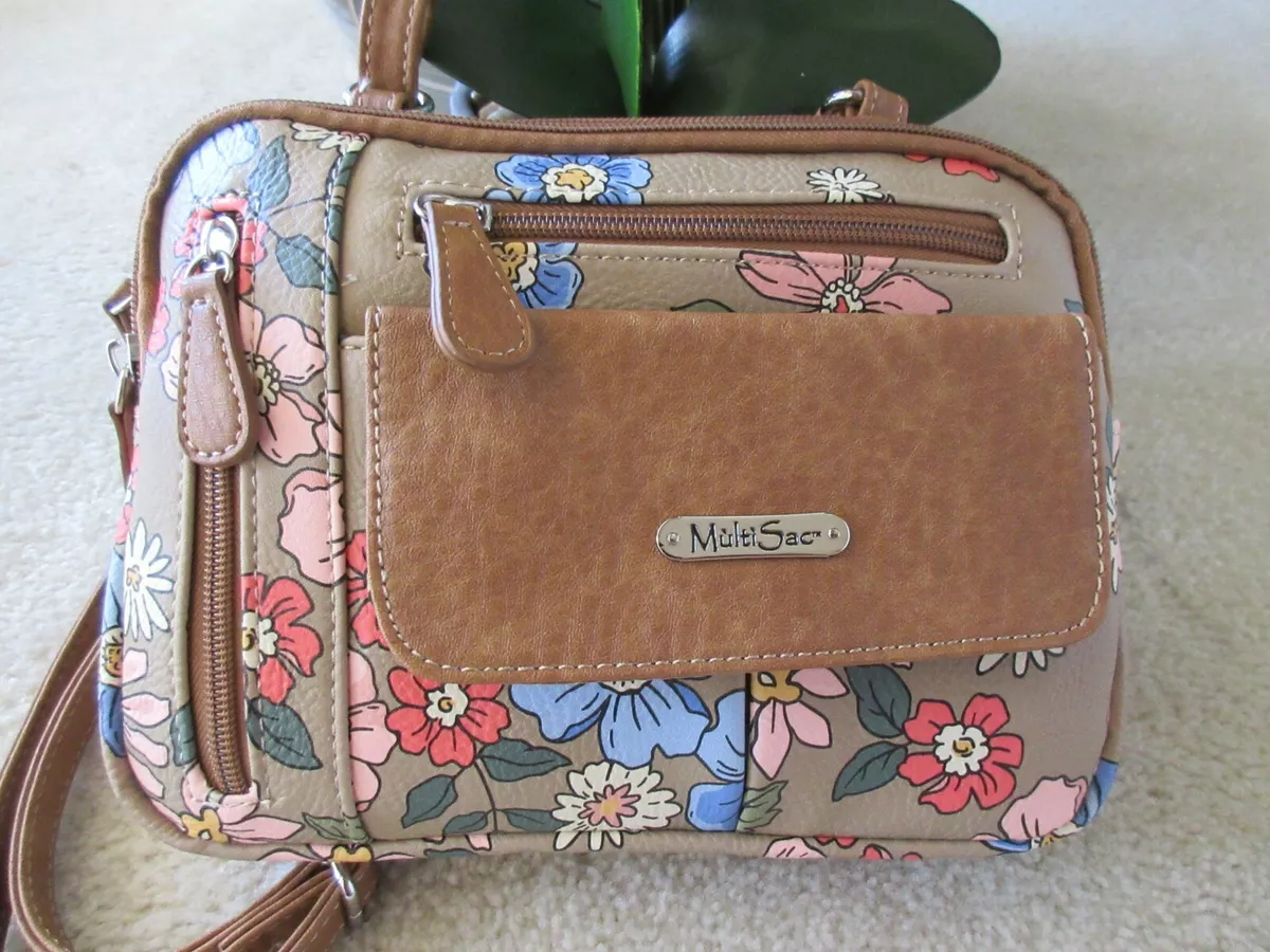 Multisac Multi Compartment Zippy Crossbody Bag Margate Floral New With Tag