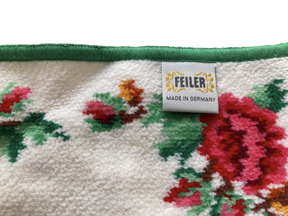 FEILER Handkerchief Set 100% Cotton Floral Chenille 24.5cm 2pcs