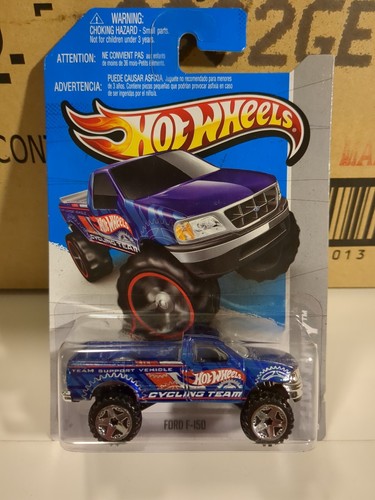 2013 Hot Wheels VHTF Blue #45 FORD F-150 New On Card. Vhtf - Picture 2 of 6