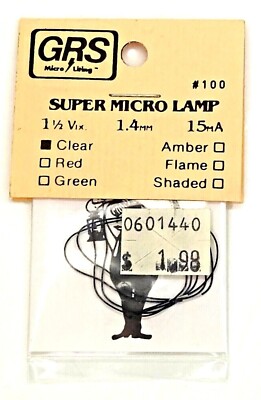 GRS #100 Any Scale Clear Super Micro Lamp 1.5v 1.4mm GOR
