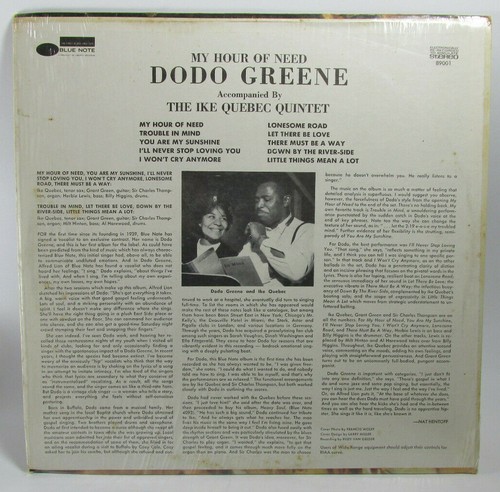 Dodo Greene - Lp - My Hour of Need - Jazz Soul Blue Note 1963 Classic - Picture 2 of 4