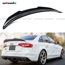 Fit 2013-2016 Audi A4 Sedan PSM Style Highkick Carbon Fiber Trunk Spoiler Wing