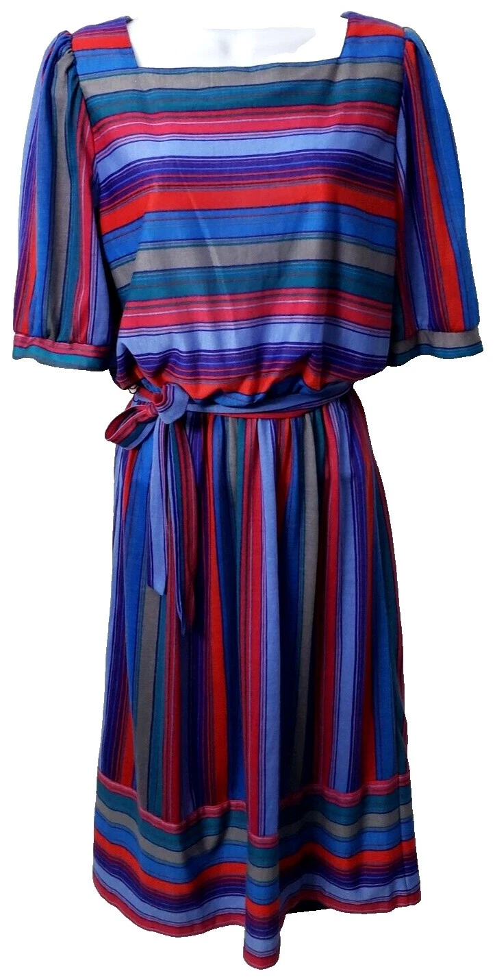 Vestidos Vintage de polialgodón 1980s para Mujer