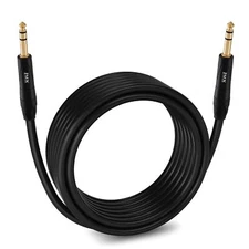 LyxPro 1/4'' TRS to 1/4'' TRS Male to Male Mic Connector, 25 Feet Audio Cable