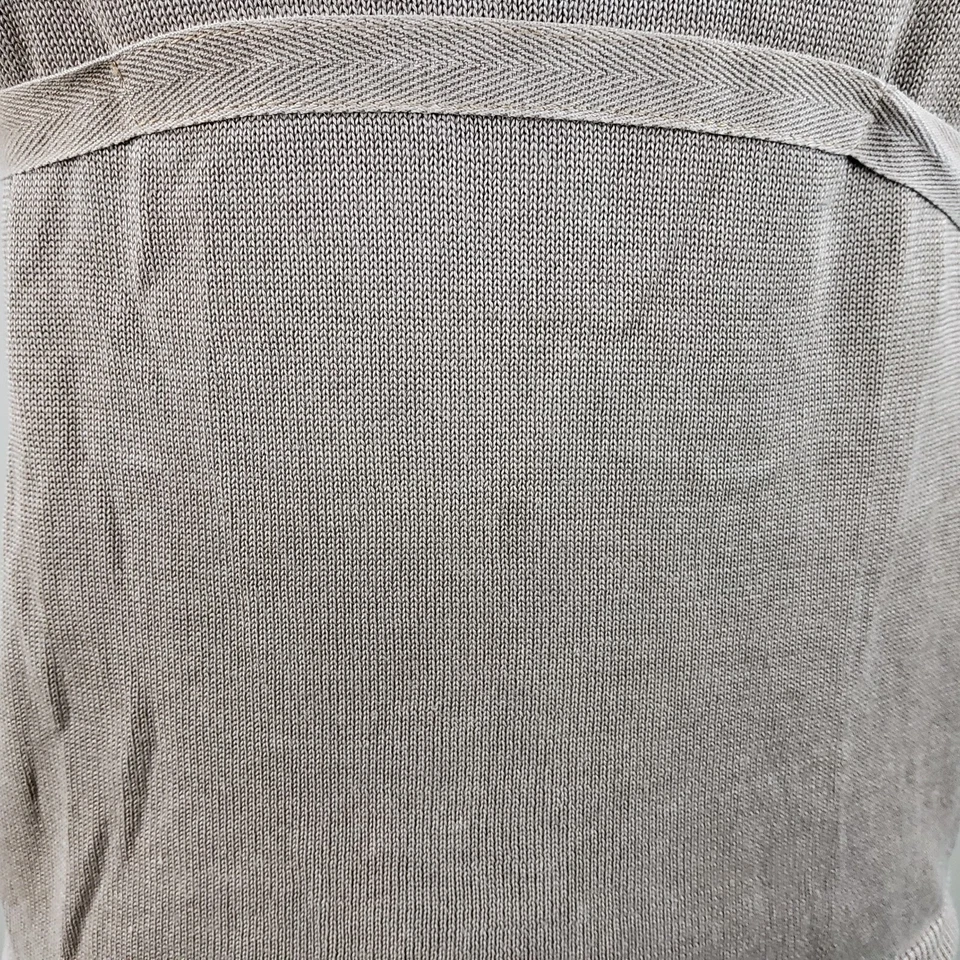 Prada Women's Cotton Silk Short Sleeve Sweater Top Tan Size 38 - Image 4 of 4