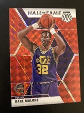 Karl Malone “Hall Of Fame” “Red Prizm” 2019-20 Mosaic Basketball Card