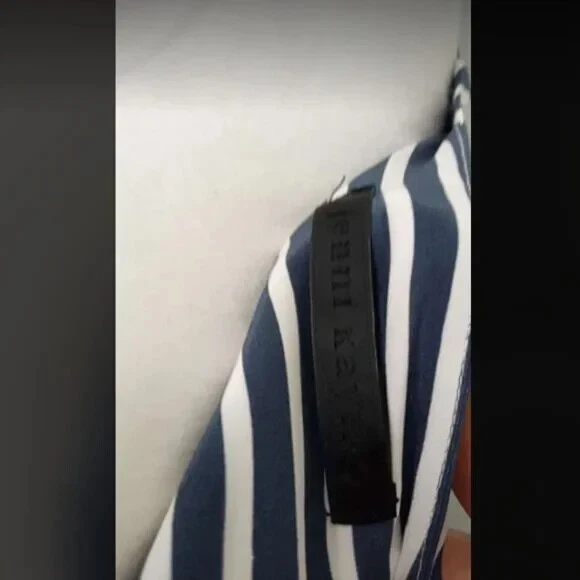 Jenni Kayne 真丝条纹长袖束腰外衣,尺寸 S — 第 4/4 张图片