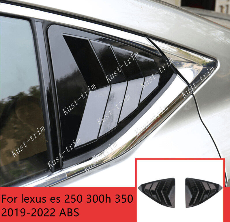 2019-2022 Lexus ES 250 300h 350 Black Rear Side Window Louver Cover Pair