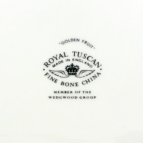 GOLDEN FRUIT por Royal Tuscan Rim Soup Bowl 8" hecho en Inglaterra NUEVO NUNCA USADO - Imagen 3 de 12