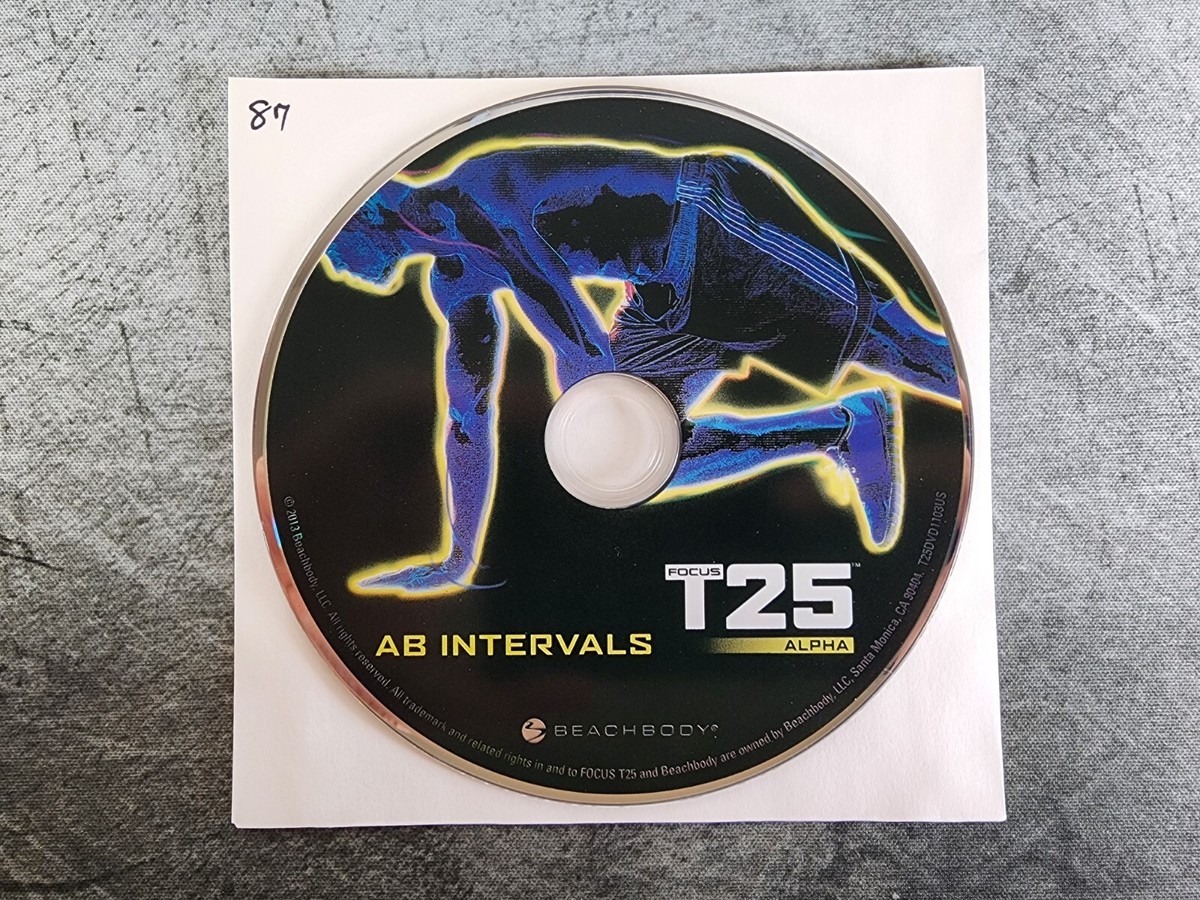 Focus T25 Ab Intervals DVD Home Fitness Workout Replacement