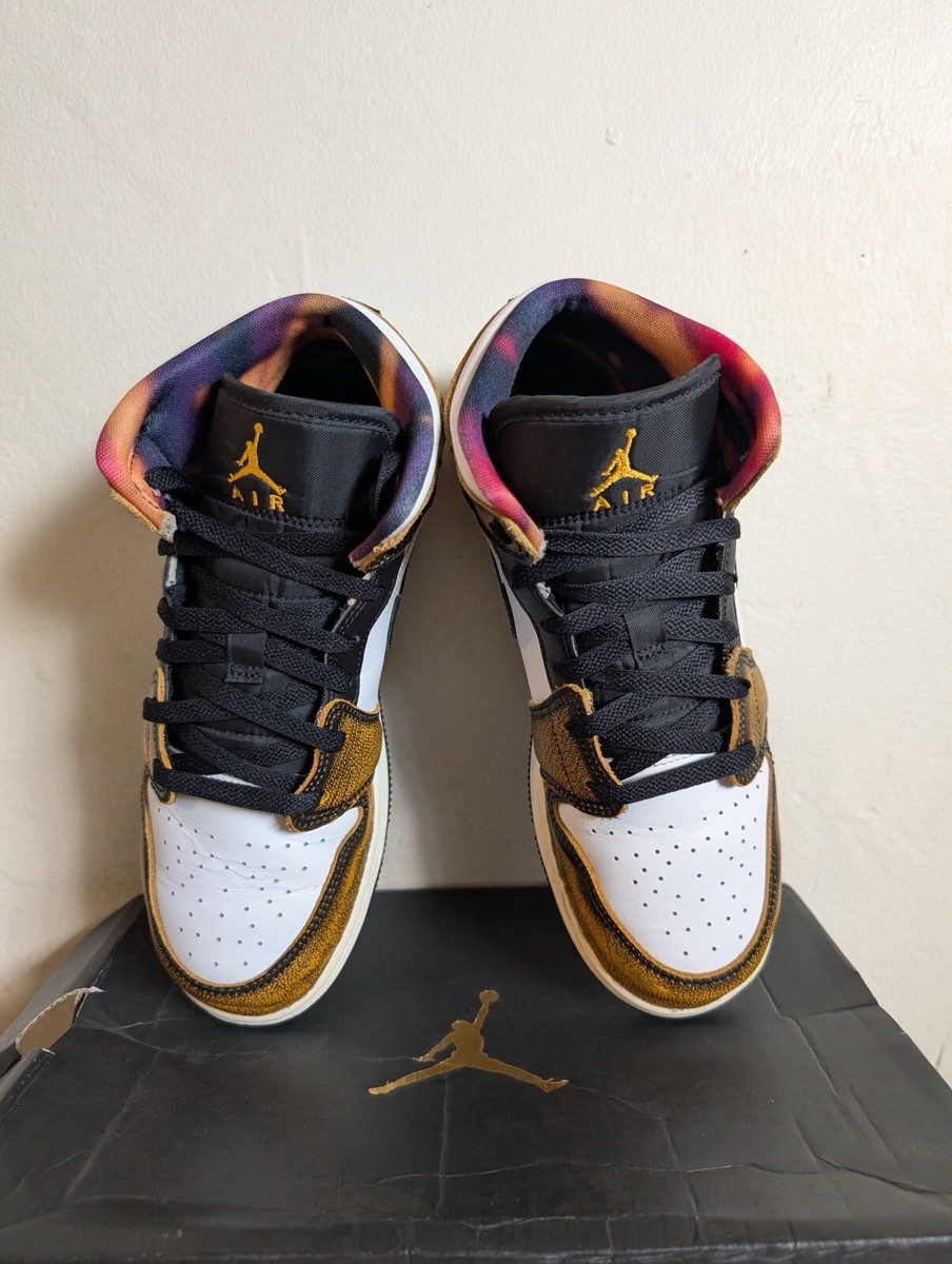 Nike Air Jordan 1 Mid SE Orange Wear Away Sneakers DQ8418-071 Mens Youth Size 7Y Jordan 1 Mid SE Orange Wear Away Size 6Y / 7.5W New  main image 3