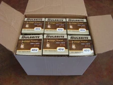 6-Pack Bulbrite 40W 120V Medium Base ST18 #134019 Nostalgic Thread Antique Amber