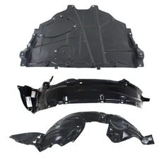 New Front Fender Liner & Lower Engine Under Cover Set For 2014-2018 Mazda 3