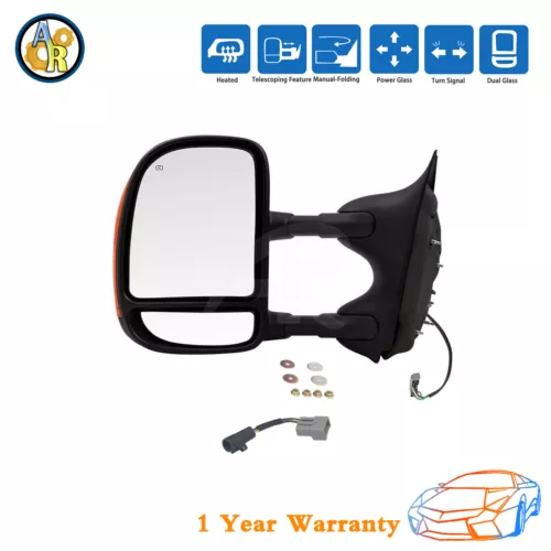 ★Left Towing Power Heated Signal Mirror For Ford F-250 F-350 Super Duty Truck