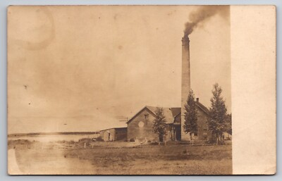 #ad #ad Mill or Factory Smoke Stack Beaver Dam Wisconsin WI 1906 Real Photo RPPC $14.96