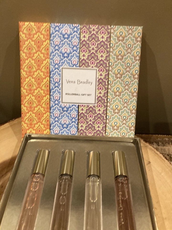 Vera Bradley Rollerball EDT Set de Regalo 4x0.33 OZ Manzano Champán Vainilla Mar Foto 4 de 4