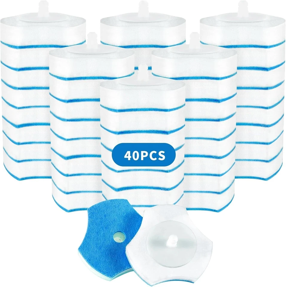 Paquete de 40 recambios de varita de inodoro desechables - solución de limpieza mejorada Foto 2 de 3