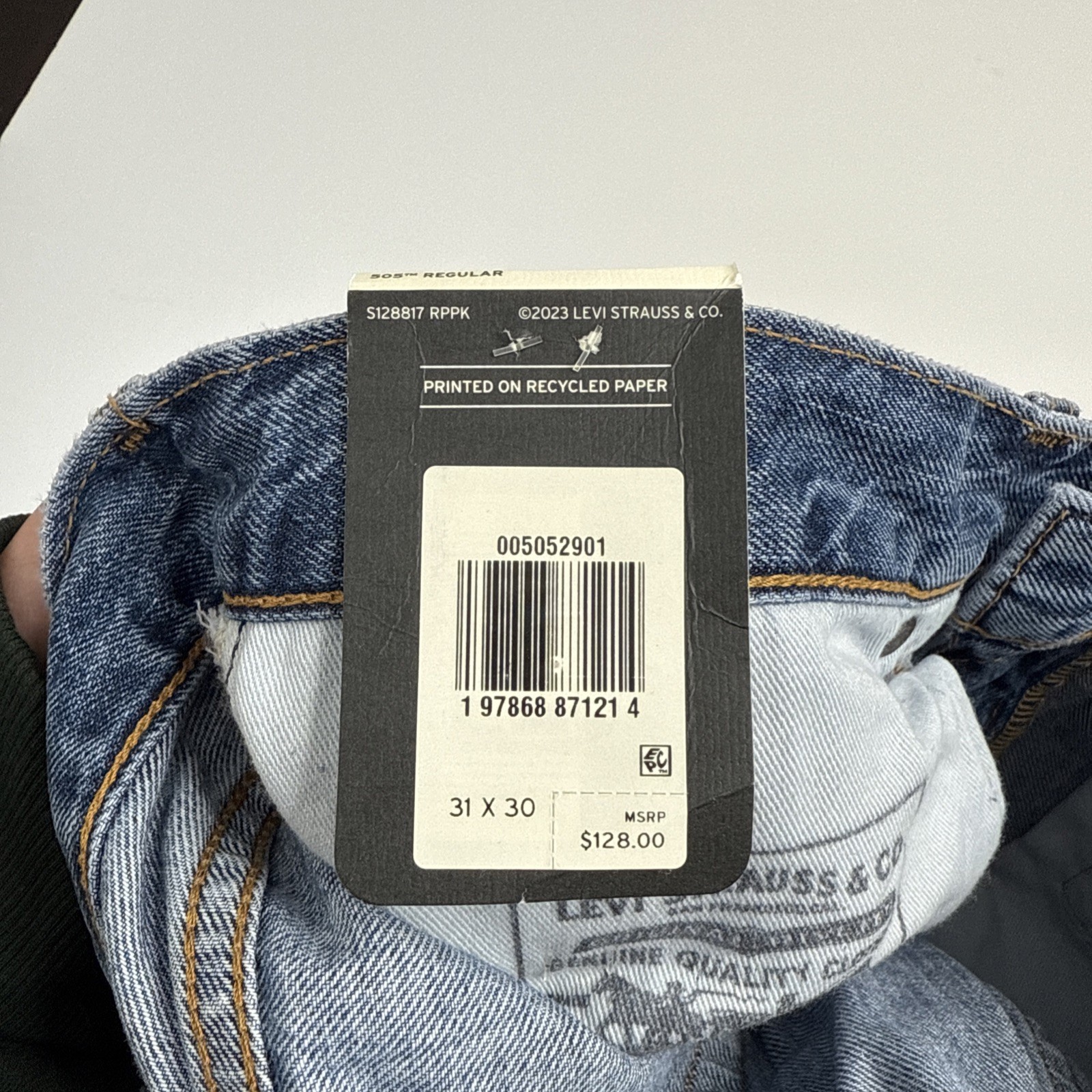 Levi's Premium 505 Regular Fit Selvedge Jeans Red Line 31x30 Men’s NEW WITH TAGS thumbnail 8