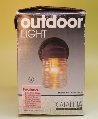 Vtg Catalina Outdoor Light Fixture Wall Mount Porch Lantern Model 401ROJO-16 New