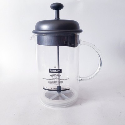 Bodum Milchaufschäumer Caffettiera 0,25l anthrazit Glasgriff handbetrieben