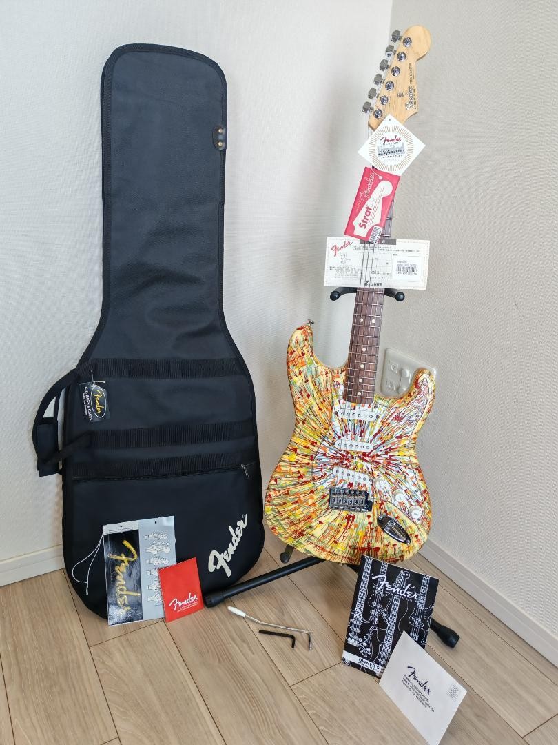 Fender 300のうちの1個 手描き HANABI Stratocaster Fender Mexico Box IN Geek - 2003 Stratocaster HANABI ギター