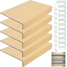 5 Pcs Foamed PVC Wire Rack Cover for Removable Closet, Pantry Shelves, Cloakroom