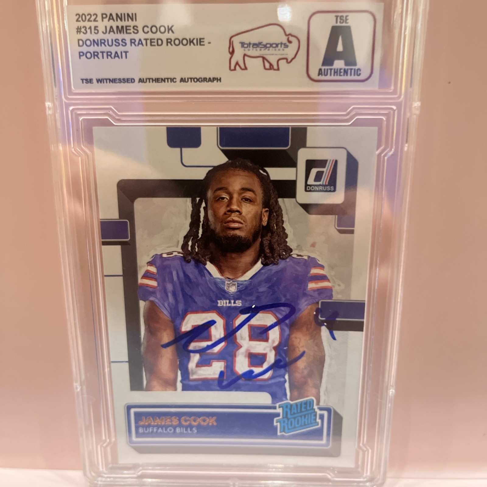 2022 Panini Donruss Rated Rookie James Cook #315 Auto