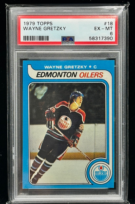 1979-80 TOPPS #18 WAYNE GRETZKY ROOKIE CARD RC HOF GOAT THE GREAT ONE PSA 6