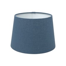 * SALE * Lampshade Mid Denim Blue Textured 100% Linen Tapered Empire Light Shade