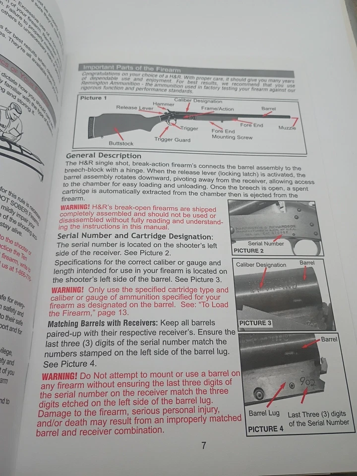 Manual del propietario Harrington & Richardson Break Action 2010 Foto 4 de 4