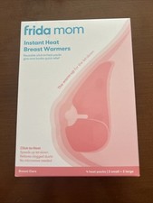 Frida Mom Instant Heat Reusable Breast Warmers - Click-to-Heat New/Sealed