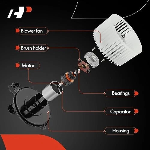 Front HVAC Heater Blower Motor for Ford Bronco, F-150/F-250/F-350 1980-1986 Foto 4 de 4