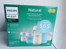 Philips Avent Glass Natural Bottle with Natural Response Nipple Baby Set j 