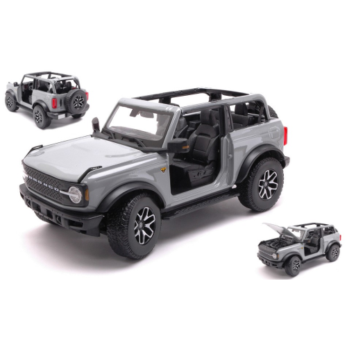 Ford Bronco 2021 Mouse Grey 1:18 Maisto Auto Stradali -D- Neues Modell-image