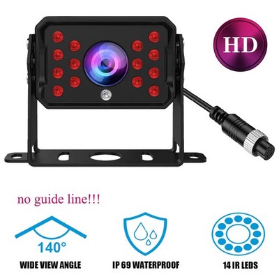 4Pin Rear View Backup Camera For Bus Truck Van RV CCD IR Night View Waterproof