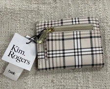 Kim Rogers Dublin Plaid Mini Bifold Wallet NWT