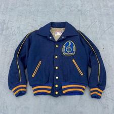 Empire USA 1970s USA Multi-Color Varsity Jacket L Color Block